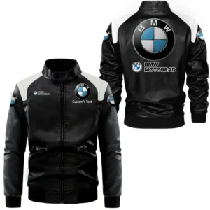Luxury Car Sport Fans Gift Leather Jacket, Black and White Leather Jacket For Car Enthusiasts CAR0801062060