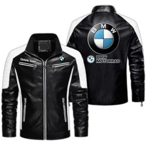 Luxury Car Sport Fans Gift Men's PU Leather Jacket, Leather Jacket Custom Name For Auto Enthusiasts  CAR0401022062 - Black