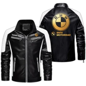 Luxury Car Sport Fans Gift Men's PU Leather Jacket, Leather Jacket Custom Name For Auto Enthusiasts  CAR0401022063 - Black