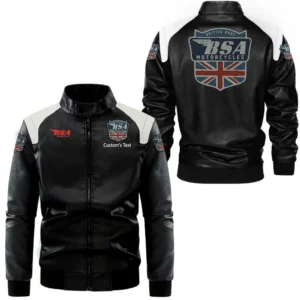 Fans Gift Leather Jacket, Black and White Leather Jacket For Car Enthusiasts CAR0801062070