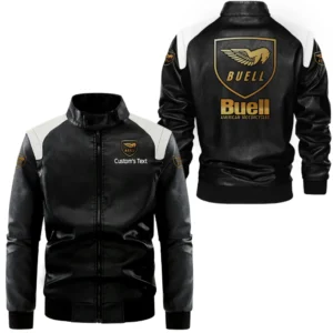 Motorcycle Fans Gift Leather Jacket, Black and White Leather Jacket For Car Enthusiasts CAR0801062071