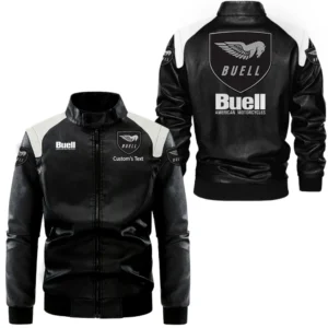 Motorcycle Fans Gift Leather Jacket, Black and White Leather Jacket For Car Enthusiasts CAR0801062072