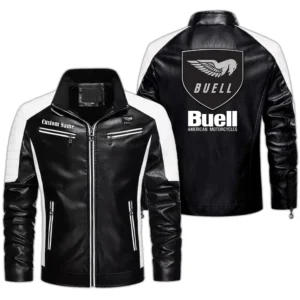Motorcycle Fans Gift Men's PU Leather Jacket, Leather Jacket Custom Name For Auto Enthusiasts  CAR0401022073 - Black