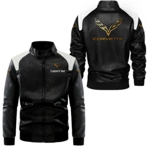 Car Fans Gift Leather Jacket, Black and White Leather Jacket For Car Enthusiasts CAR0801062077