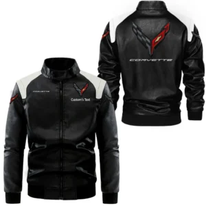 Car Fans Gift Leather Jacket, Black and White Leather Jacket For Car Enthusiasts CAR0801062078