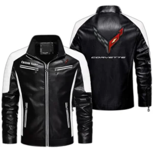 Car Fans Gift Men's PU Leather Jacket, Leather Jacket Custom Name For Auto Enthusiasts  CAR0401022079 - Black