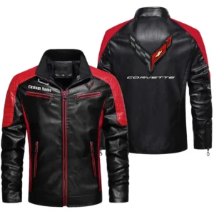 Car Fans Gift Men's PU Leather Jacket, Leather Jacket Custom Name For Auto Enthusiasts  CAR0401022079 - Red