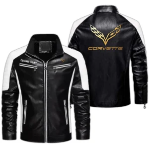 Car Fans Gift Men's PU Leather Jacket, Leather Jacket Custom Name For Auto Enthusiasts  CAR0401022080 - Black