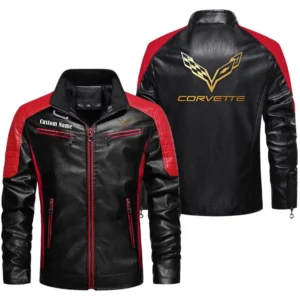 Car Fans Gift Men's PU Leather Jacket, Leather Jacket Custom Name For Auto Enthusiasts  CAR0401022080 - Red