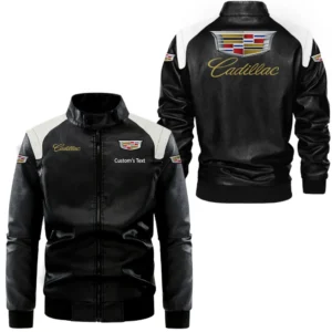 Classic Car Fans Gift Leather Jacket, Black and White Leather Jacket For Car Enthusiasts CAR0801062080