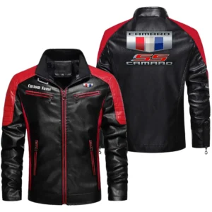 Car Fans Gift Men's PU Leather Jacket, Leather Jacket Custom Name For Auto Enthusiasts  CAR0401022085 - Red