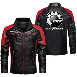 Car Fans Gift Men's PU Leather Jacket, Leather Jacket Custom Name For Auto Enthusiasts  CAR0401022089 - Red
