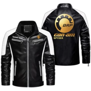 Car Fans Gift Men's PU Leather Jacket, Leather Jacket Custom Name For Auto Enthusiasts  CAR0401022090 - Black