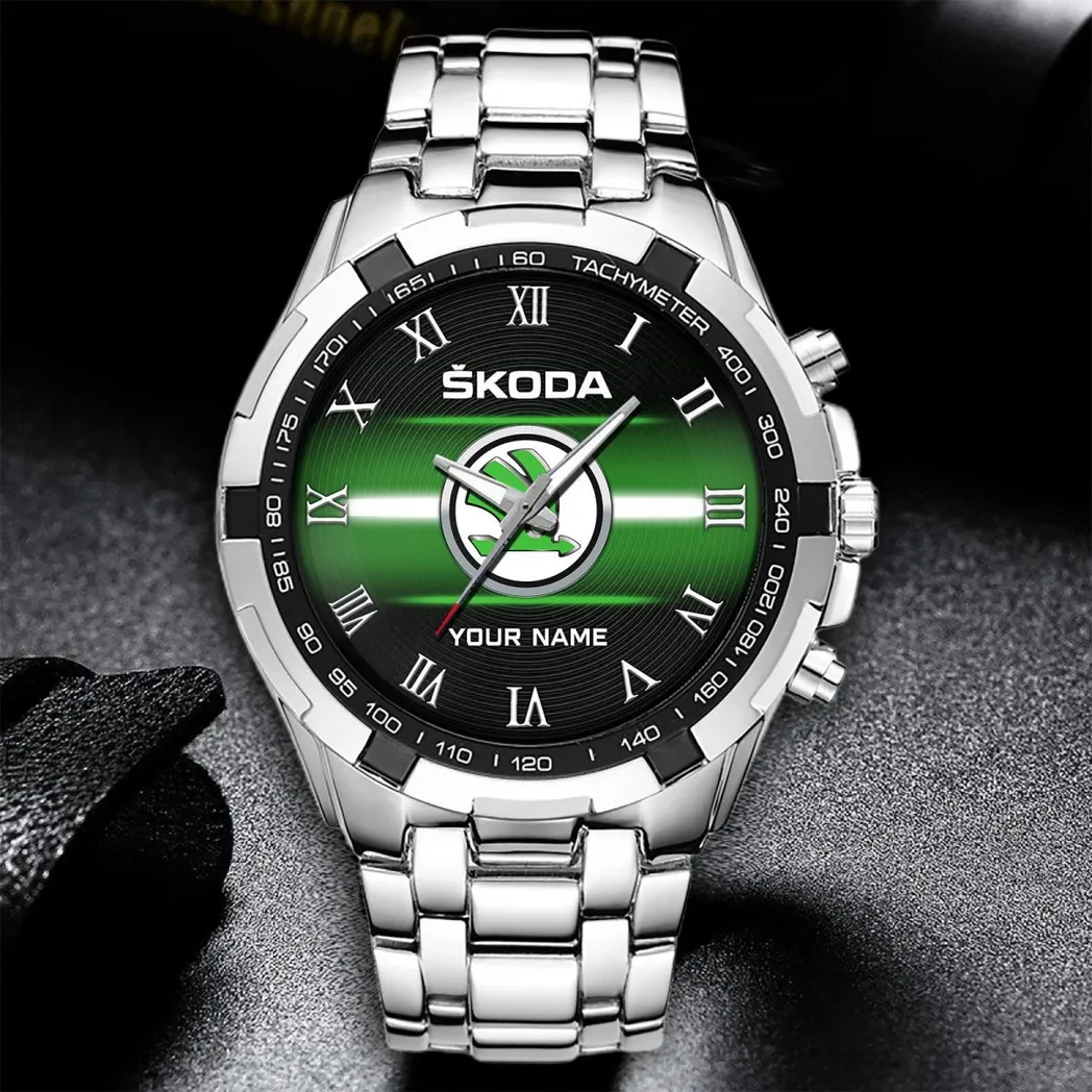 Car Auto Fans Gift Steel Watches, Men Watch All Over Print Gift For Car Auto - White DCAR474292057