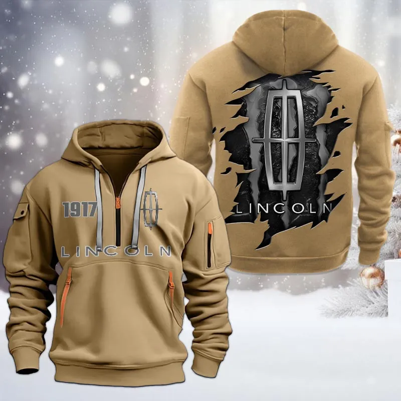 Car Fans Gift Hoodie Half Zipper, Hoodie All Over Print Gift For Auto Enthusiasts CAR198032741 - Khaki
