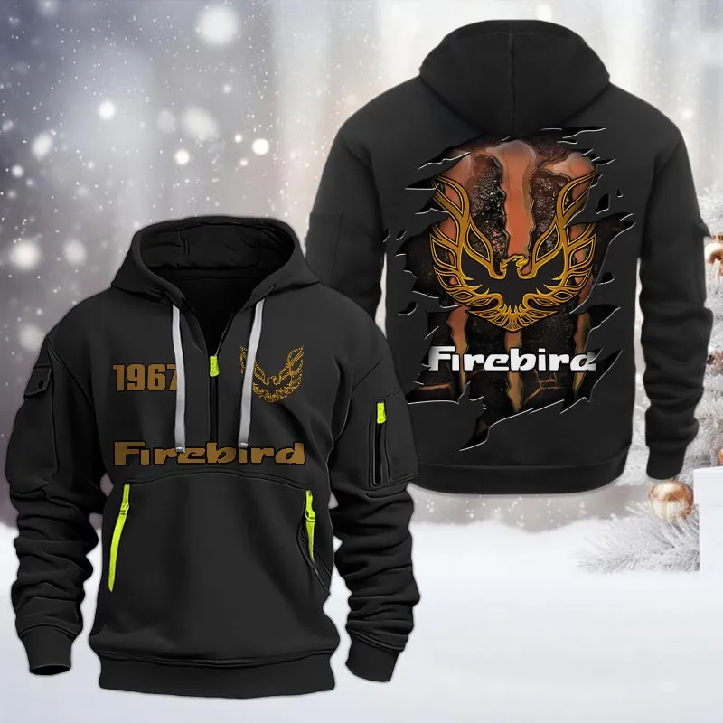 Car Fans Gift Hoodie Half Zipper, Hoodie All Over Print Gift For Auto Enthusiasts CAR198032769 - Black