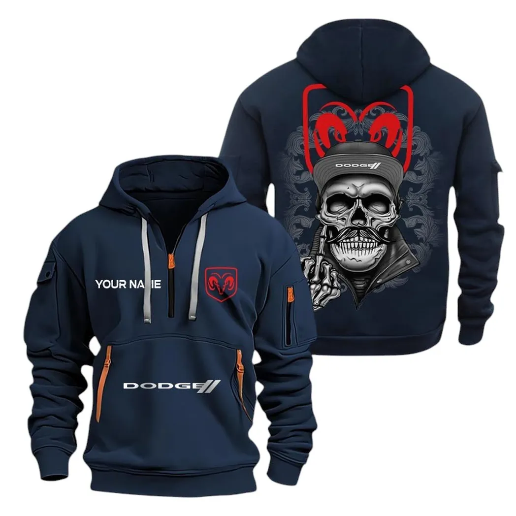 Car Fans Gift Hoodie Half Zipper, Hoodie All Over Print Gift For Car Fan CAR166022625125 - Navy