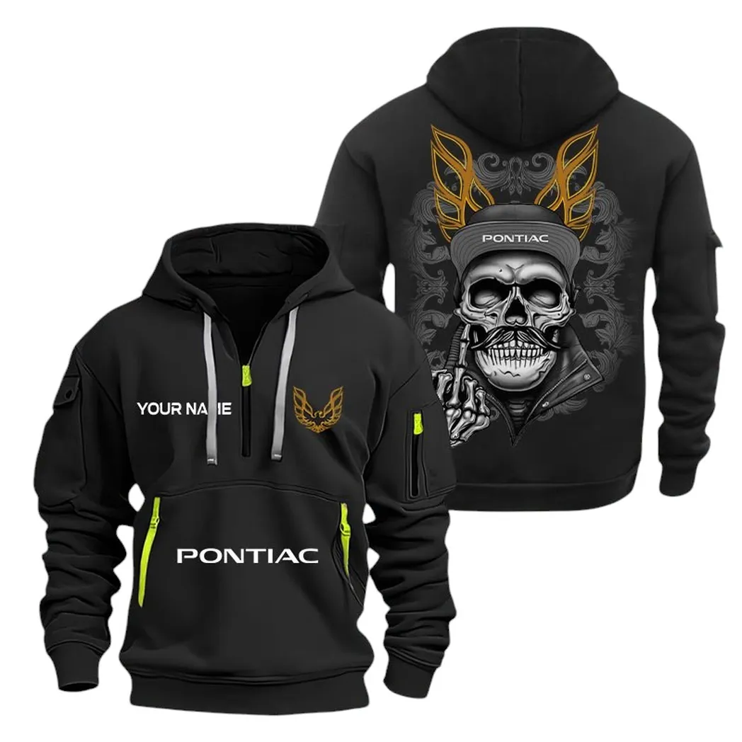 Car Fans Gift Hoodie Half Zipper, Hoodie All Over Print Gift For Car Fan CAR166022625126 - Black