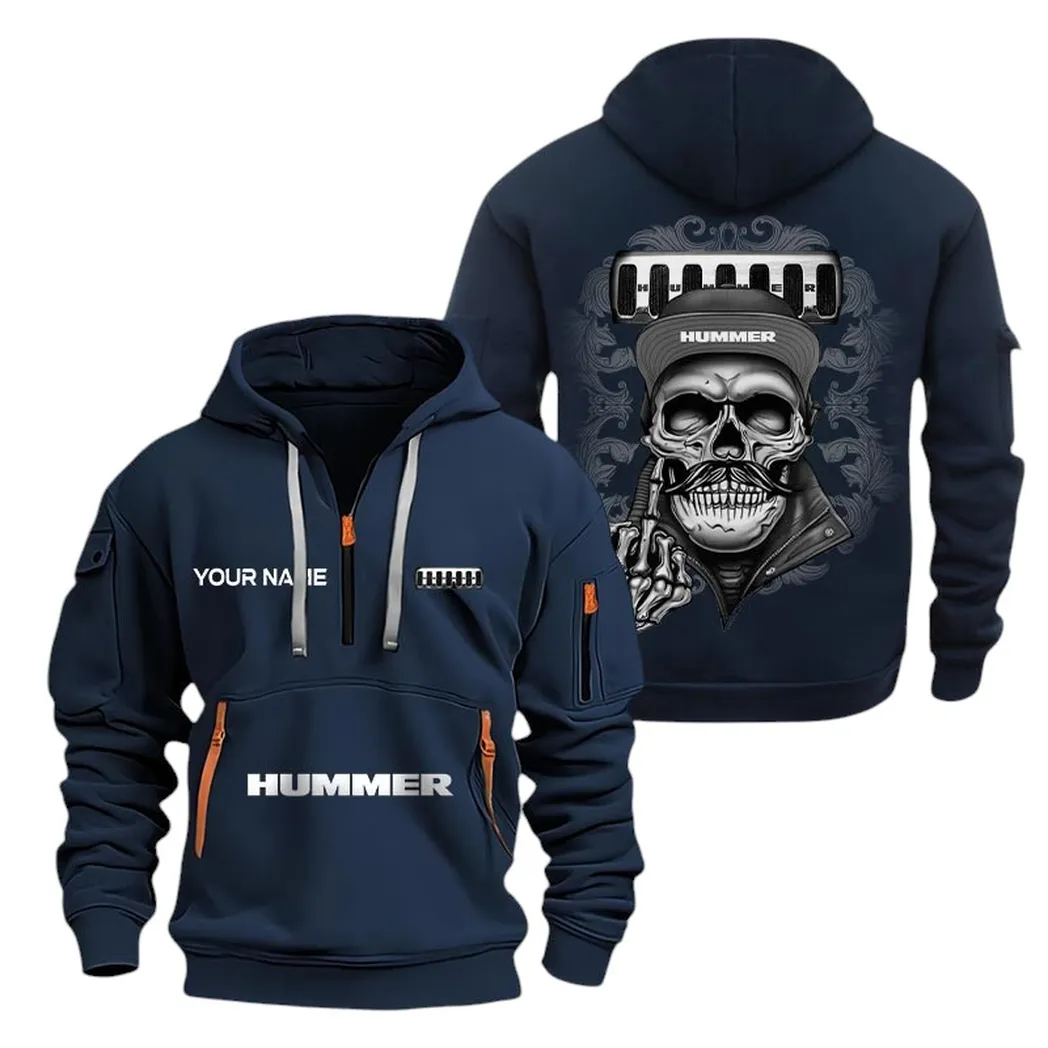 Car Fans Gift Hoodie Half Zipper, Hoodie All Over Print Gift For Car Fan CAR166022625133 - Navy