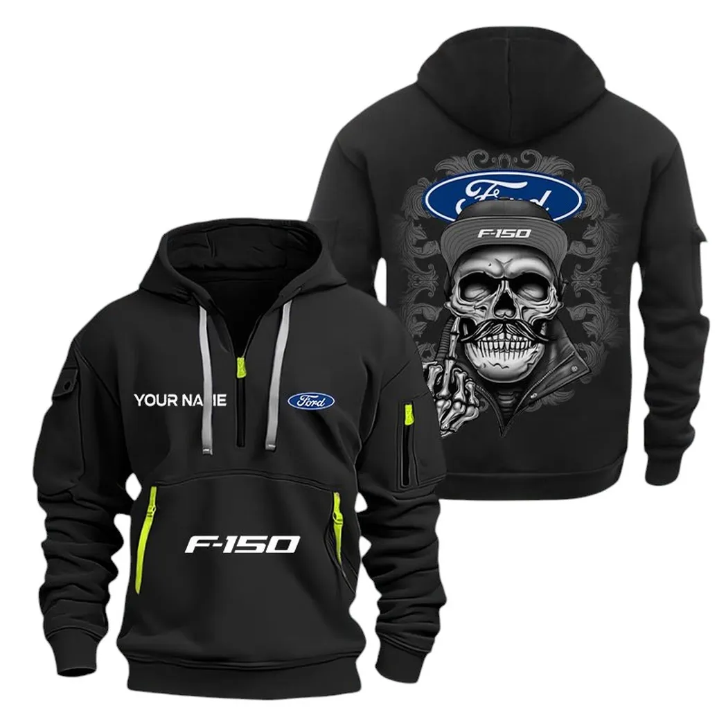 Car Fans Gift Hoodie Half Zipper, Hoodie All Over Print Gift For Car Fan CAR166022625145 - Black