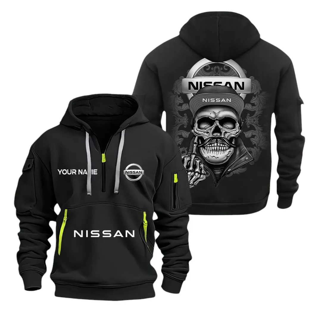 Car Fans Gift Hoodie Half Zipper, Hoodie All Over Print Gift For Car Fan CAR166022625148 - Black