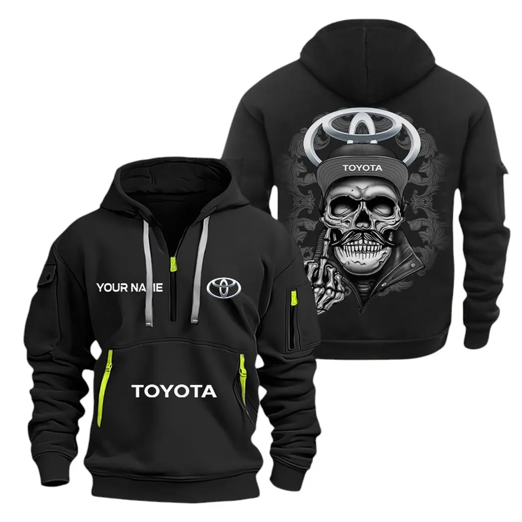 Car Fans Gift Hoodie Half Zipper, Hoodie All Over Print Gift For Car Fan CAR166022625152 - Black