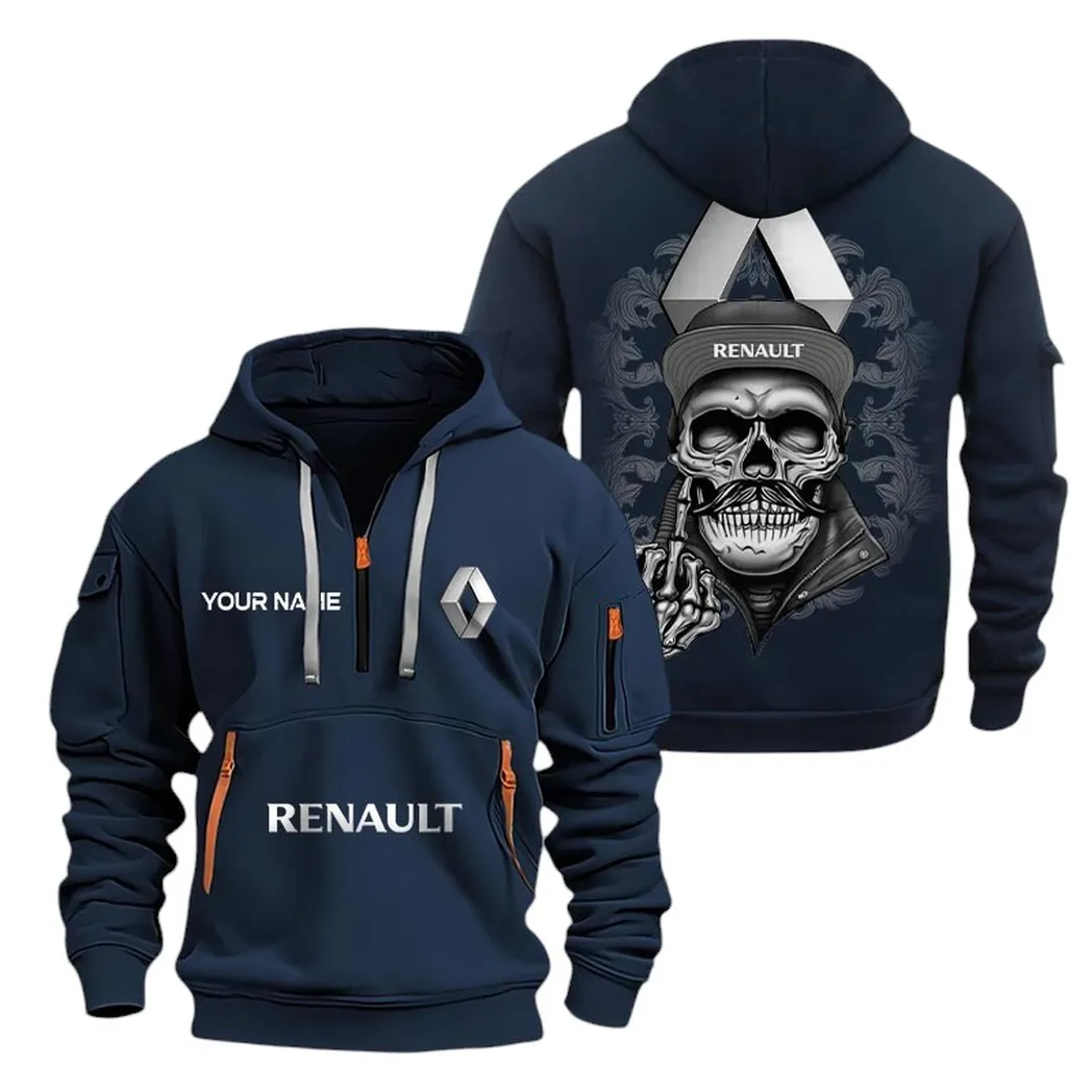 Car Fans Gift Hoodie Half Zipper, Hoodie All Over Print Gift For Car Fan CAR166022625166 - Navy