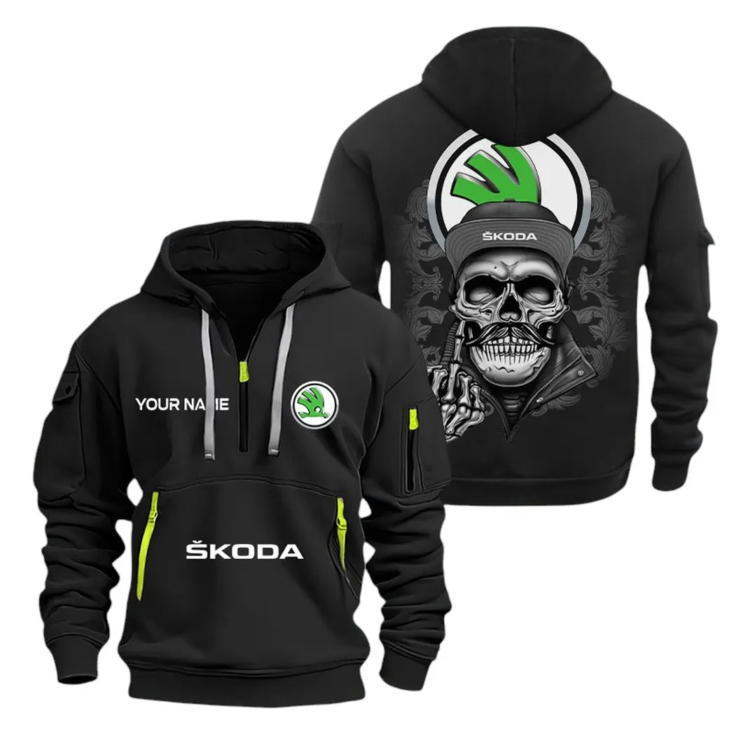 Car Fans Gift Hoodie Half Zipper, Hoodie All Over Print Gift For Car Fan CAR166022625167 - Black
