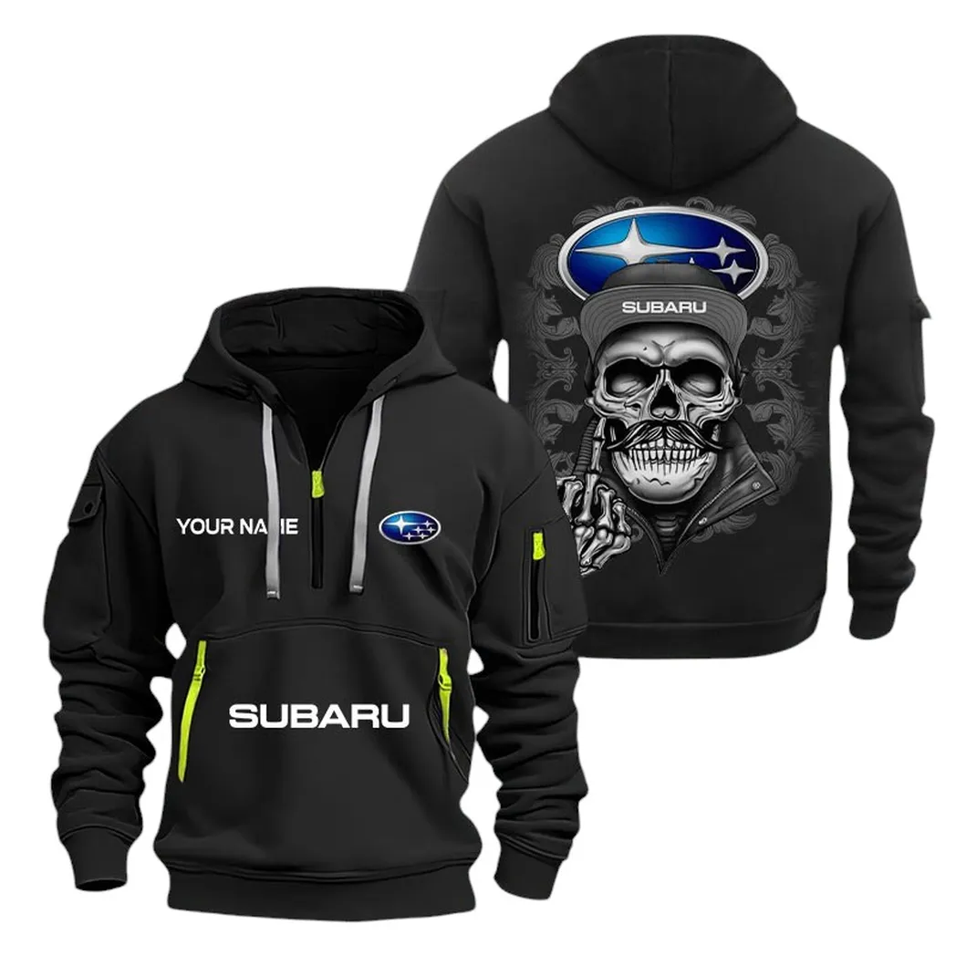 Car Fans Gift Hoodie Half Zipper, Hoodie All Over Print Gift For Car Fan CAR166022625178 - Black