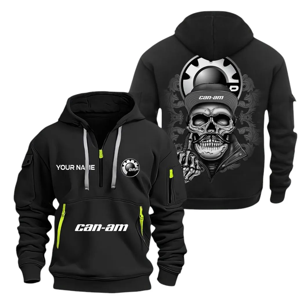 Car Fans Gift Hoodie Half Zipper, Hoodie All Over Print Gift For Car Fan CAR166022625186 - Black