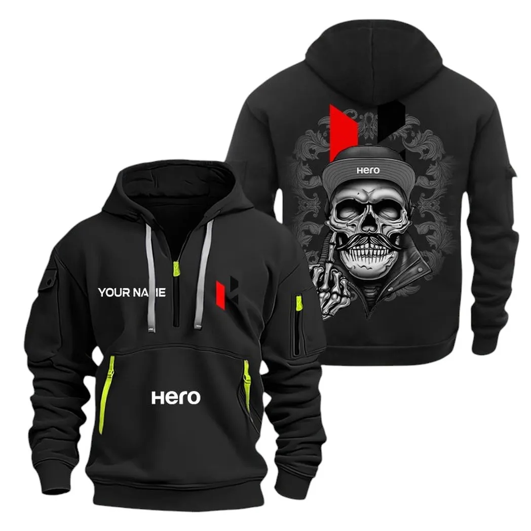 Car Fans Gift Hoodie Half Zipper, Hoodie All Over Print Gift For Car Fan CAR166022625192 - Black