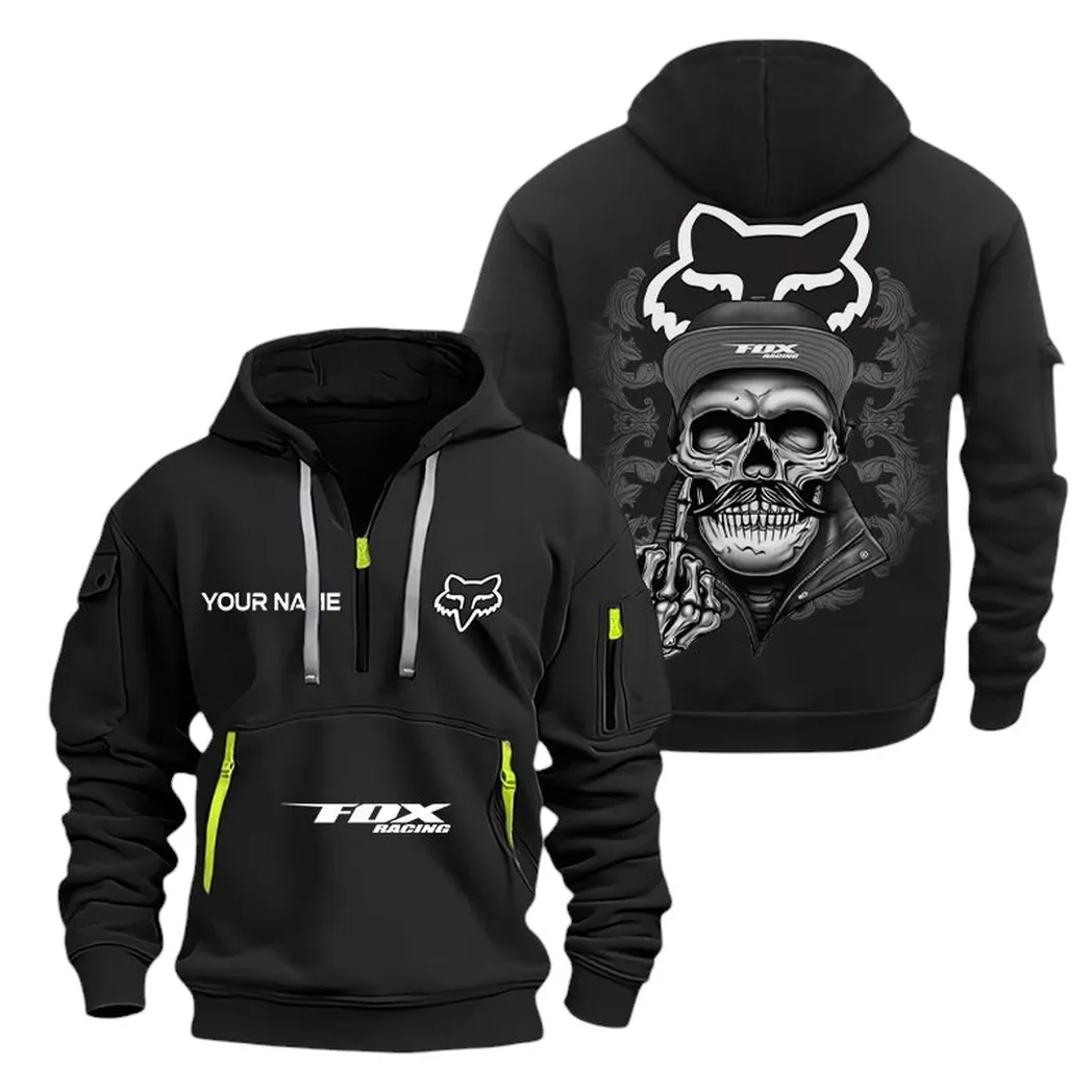 Car Fans Gift Hoodie Half Zipper, Hoodie All Over Print Gift For Car Fan CAR166022625199 - Black