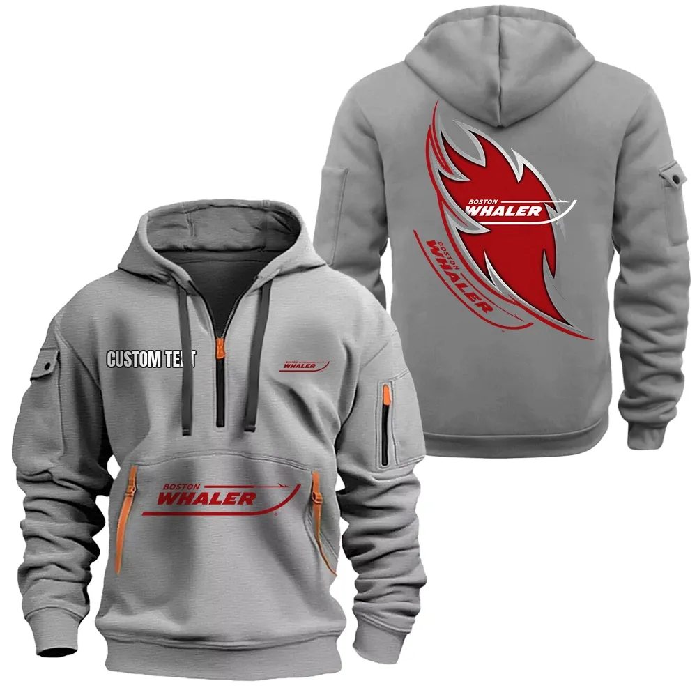 Car Fans Gift Hoodie Half Zipper, Hoodie All Over Print Gift For Car Lover CAR1701112038 - Gray