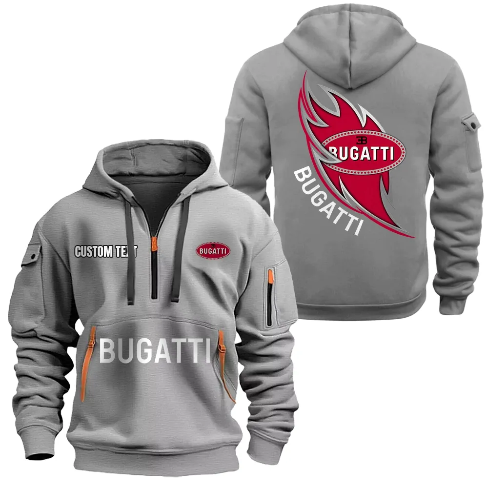 Car Fans Gift Hoodie Half Zipper, Hoodie All Over Print Gift For Car Lover CAR1701112041 - Gray