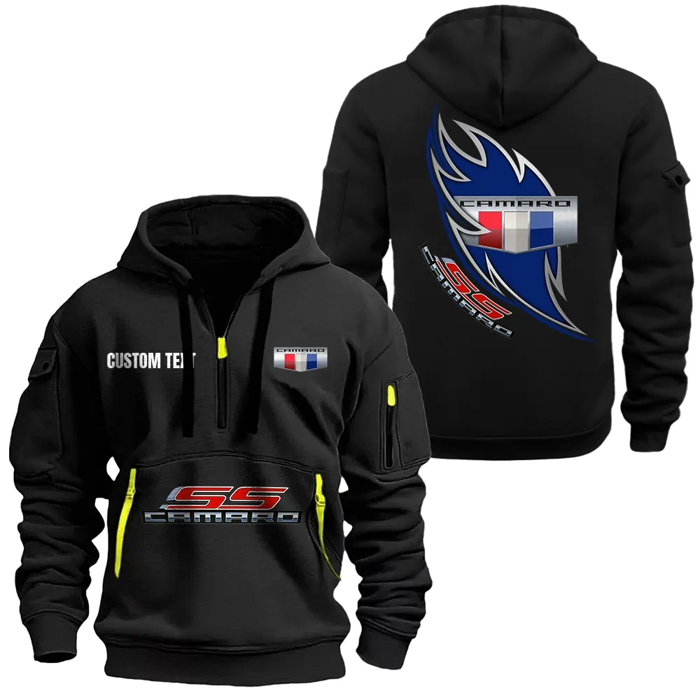 Car Fans Gift Hoodie Half Zipper, Hoodie All Over Print Gift For Car Lover CAR1701112047 - Black