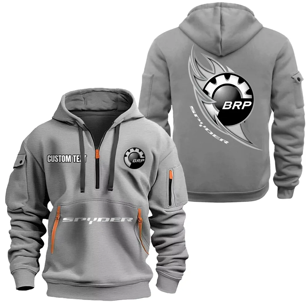 Car Fans Gift Hoodie Half Zipper, Hoodie All Over Print Gift For Car Lover CAR1701112050 - Gray