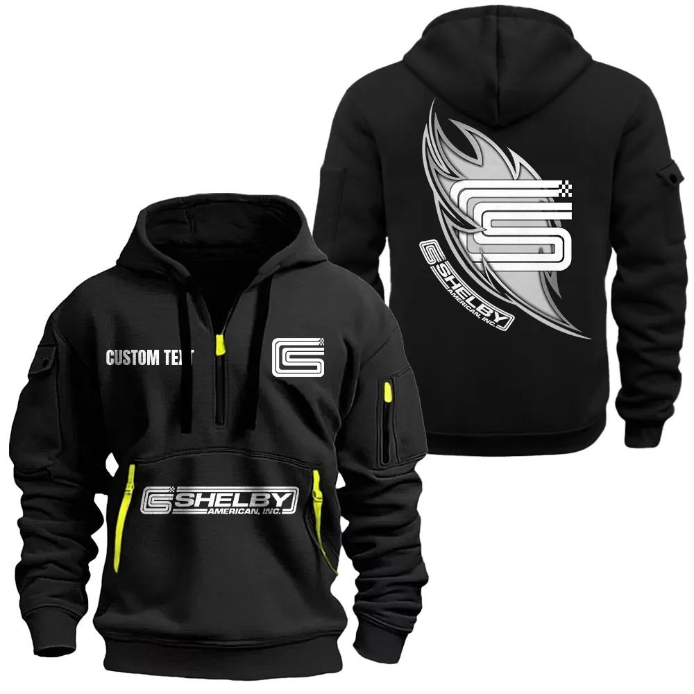 Car Fans Gift Hoodie Half Zipper, Hoodie All Over Print Gift For Car Lover CAR1701112051 - Black