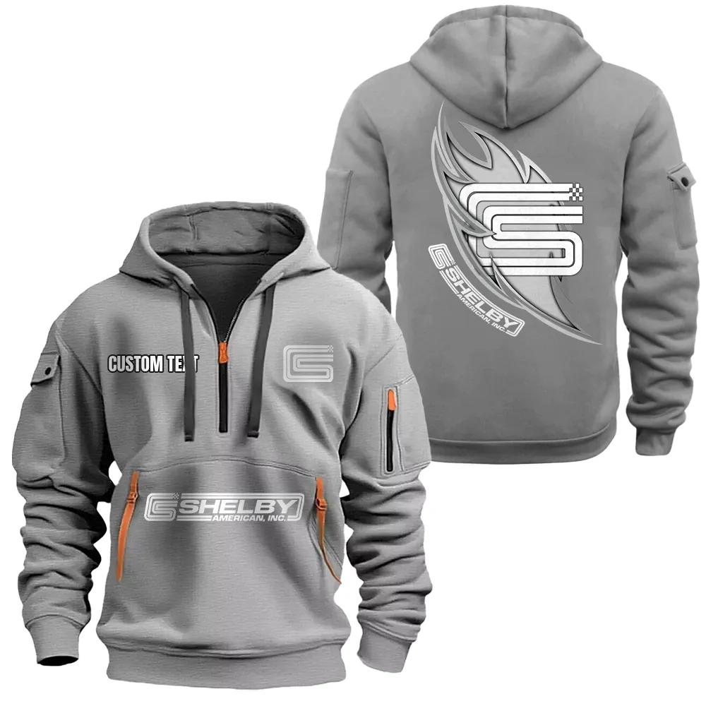 Car Fans Gift Hoodie Half Zipper, Hoodie All Over Print Gift For Car Lover CAR1701112051 - Gray