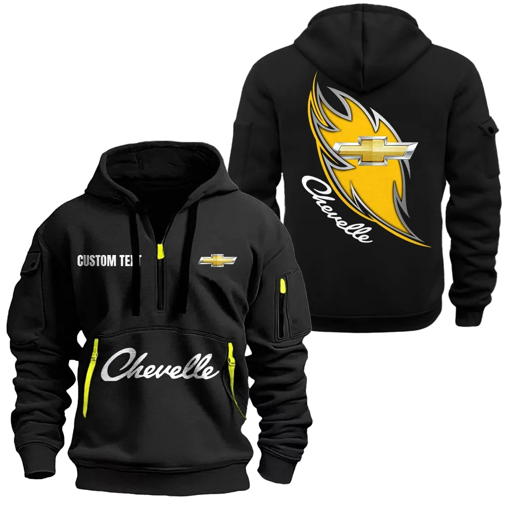 Car Fans Gift Hoodie Half Zipper, Hoodie All Over Print Gift For Car Lover CAR1701112055 - Black
