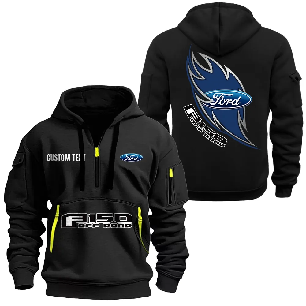 Car Fans Gift Hoodie Half Zipper, Hoodie All Over Print Gift For Car Lover CAR1701112076 - Black