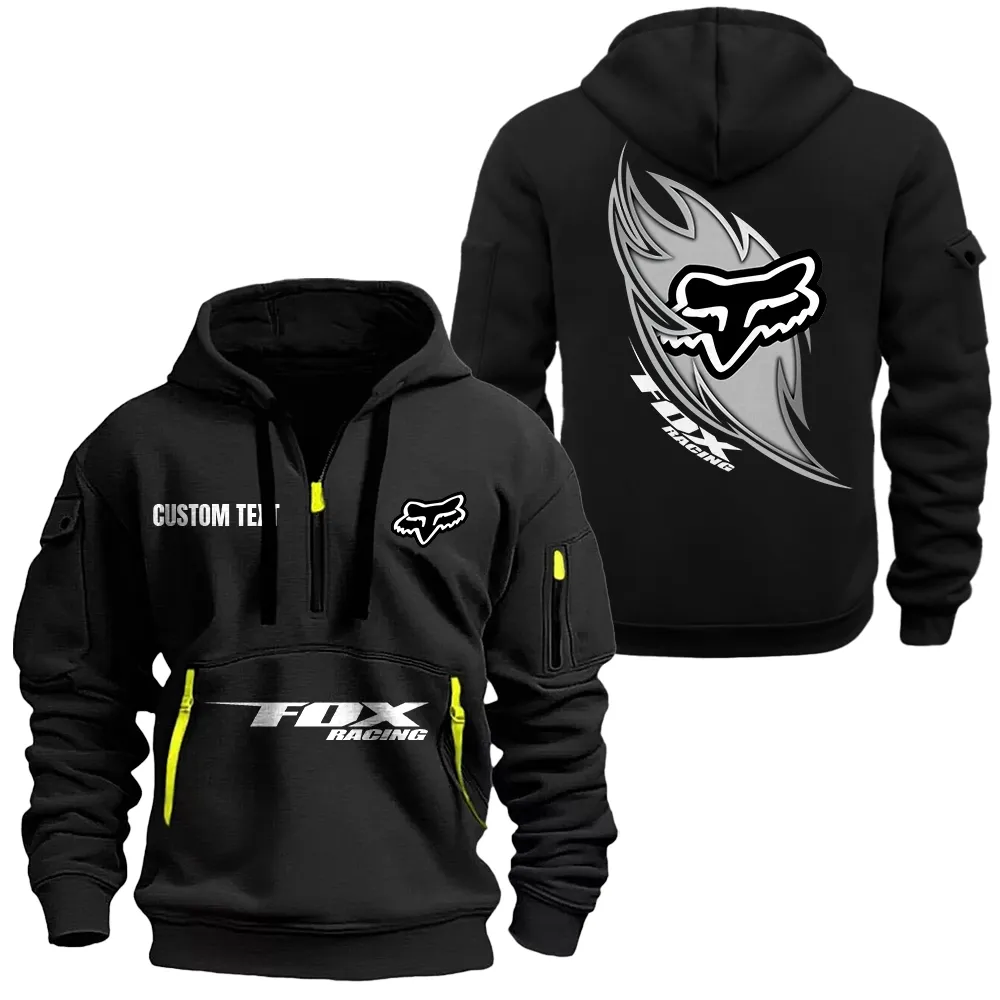 Car Fans Gift Hoodie Half Zipper, Hoodie All Over Print Gift For Car Lover CAR1701112085 - Black