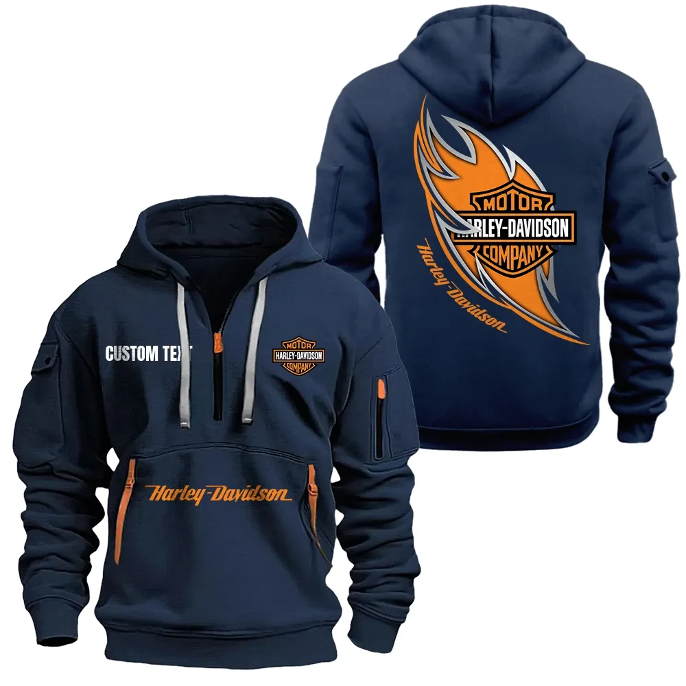 Car Fans Gift Hoodie Half Zipper, Hoodie All Over Print Gift For Car Lover CAR1701112092 - Navy
