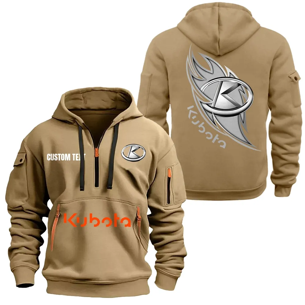 Car Fans Gift Hoodie Half Zipper, Hoodie All Over Print Gift For Car Lover CAR1701112115 - Khaki