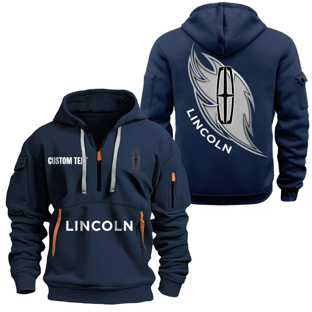 Car Fans Gift Hoodie Half Zipper, Hoodie All Over Print Gift For Car Lover CAR1701112123 - Navy
