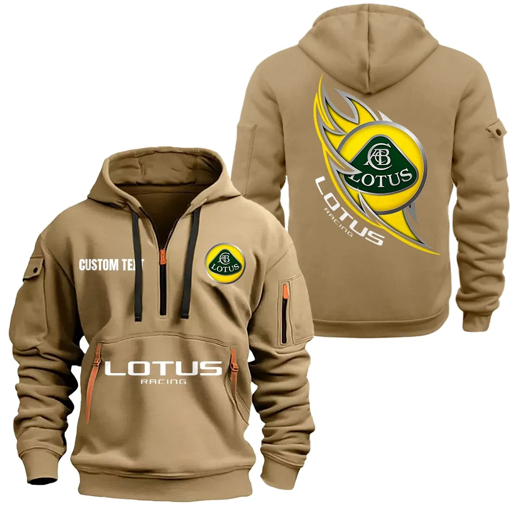 Car Fans Gift Hoodie Half Zipper, Hoodie All Over Print Gift For Car Lover CAR1701112124 - Khaki