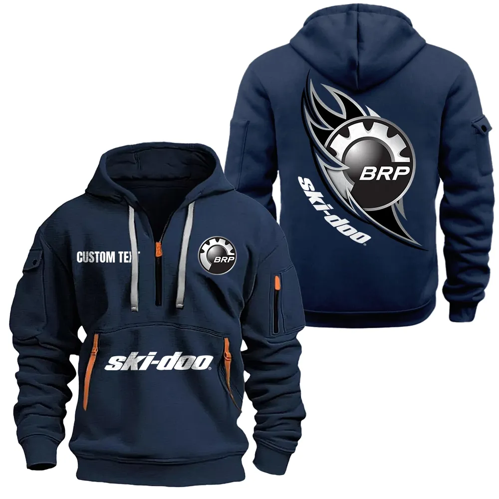 Car Fans Gift Hoodie Half Zipper, Hoodie All Over Print Gift For Car Lover CAR1701112176 - Navy