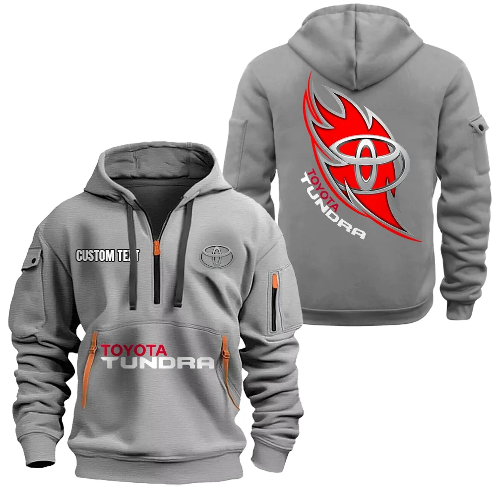 Car Fans Gift Hoodie Half Zipper, Hoodie All Over Print Gift For Car Lover CAR1701112202 - Gray