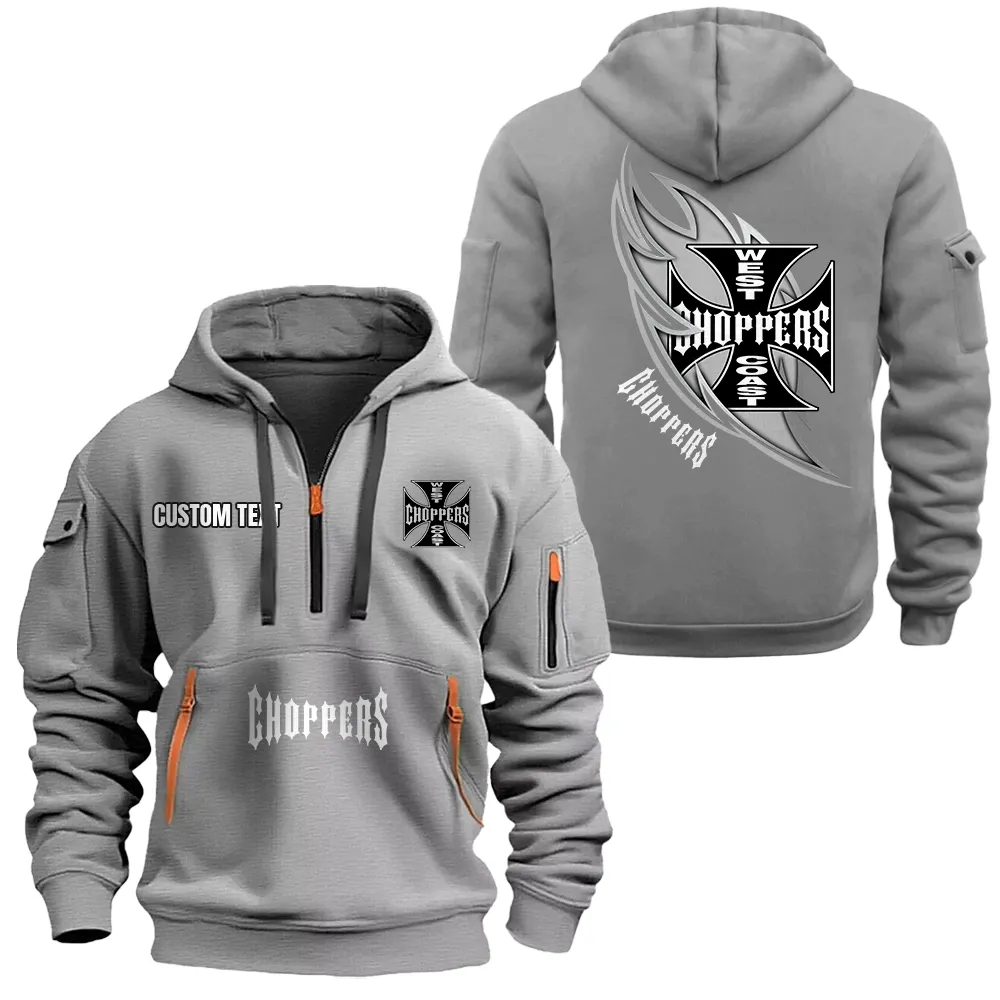 Car Fans Gift Hoodie Half Zipper, Hoodie All Over Print Gift For Car Lover CAR1701112211 - Gray