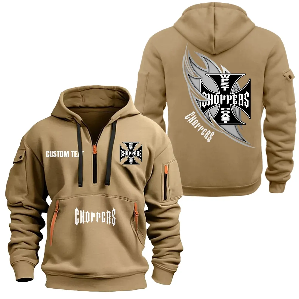 Car Fans Gift Hoodie Half Zipper, Hoodie All Over Print Gift For Car Lover CAR1701112211 - Khaki