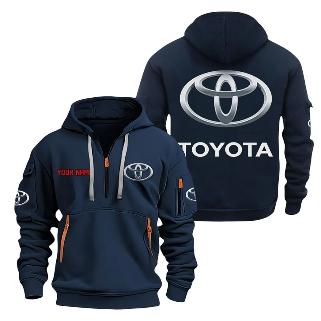 Car Fans Gift Hoodie Half Zipper, Hoodie All Over Print Gift For Car Lovers CAR20022125699 - Navy